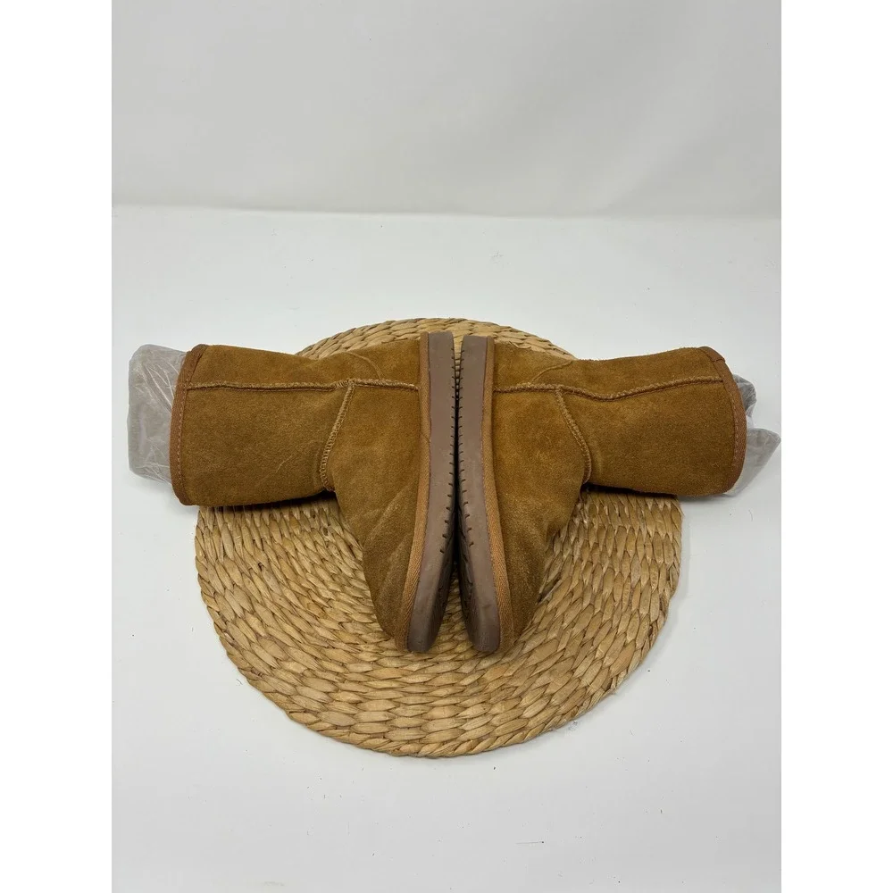 Koolaburra by UGG Kids Victoria Short Suede Boots Chestnut‎ Brown Size 1 1019374